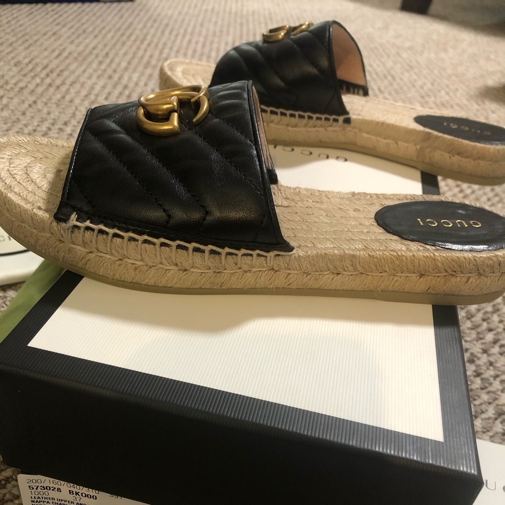Gucci Espadrille Slides size 37 (us size 7)
